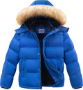 Boy's Winter Puffer Coat with Detachable Hood - Waterproof Warmth