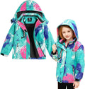 Girls Waterproof Ski Snow Jacket Fleece Raincoat - Warm Hooded