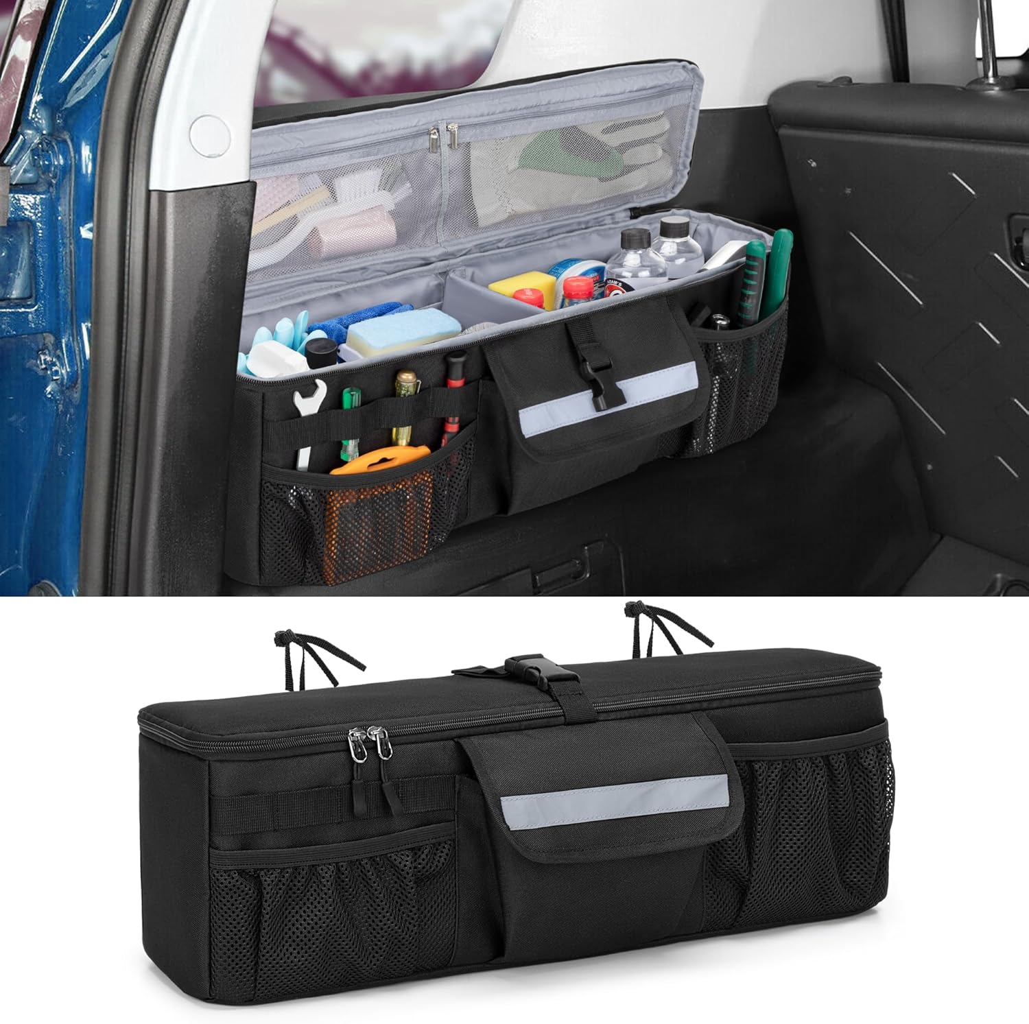Car Trunk Organizer for Toyota FJ Cruiser 2007-2021 - Black