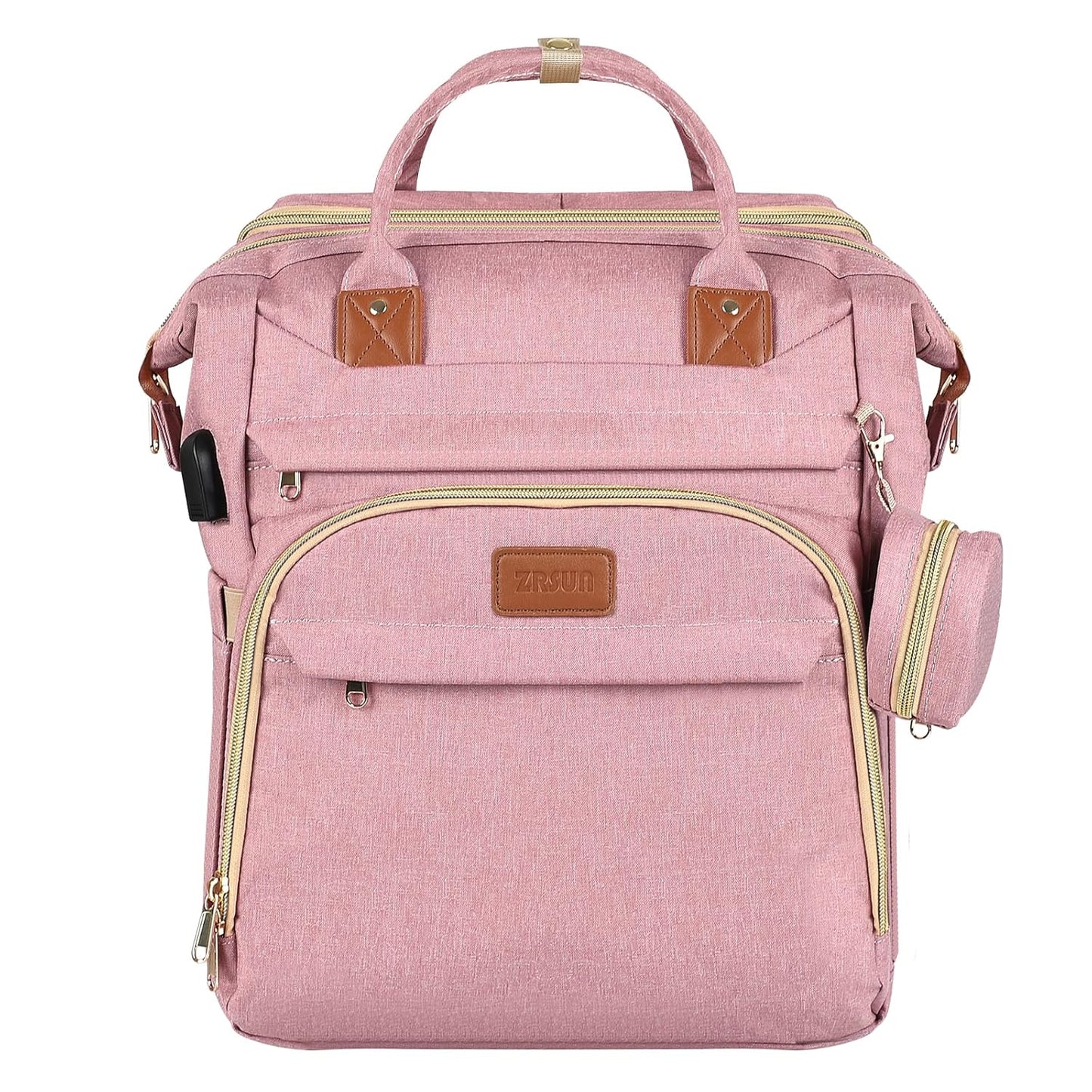 Multifunctional Baby Diaper Bag Backpack with Portable Crib