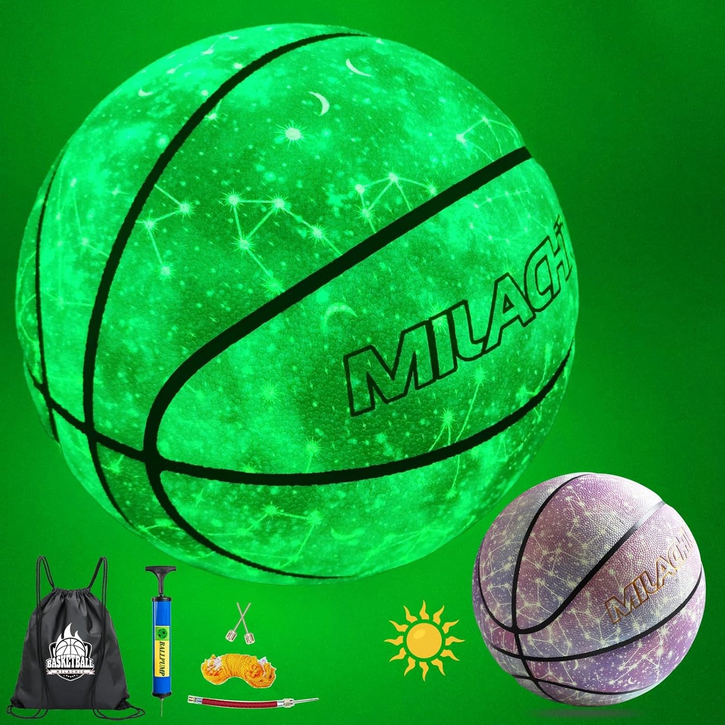Glow in The Dark Basketball for Night Play - Size 7 & 6 Options