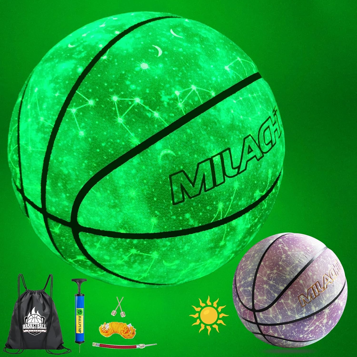 Glow in The Dark Basketball for Night Play - Size 7 & 6 Options