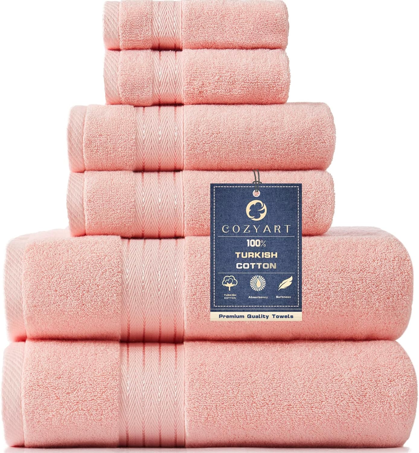 Luxurious 100% Turkish Cotton Bath Towel Set for Ultimate Comfort