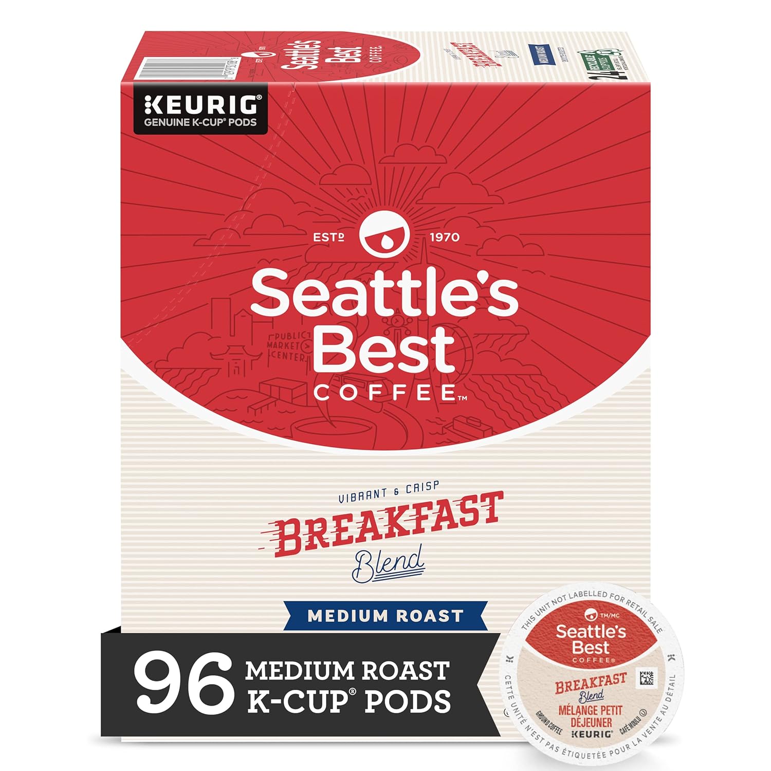 Seattle's Best Breakfast Blend K-Cups 96 Pods
