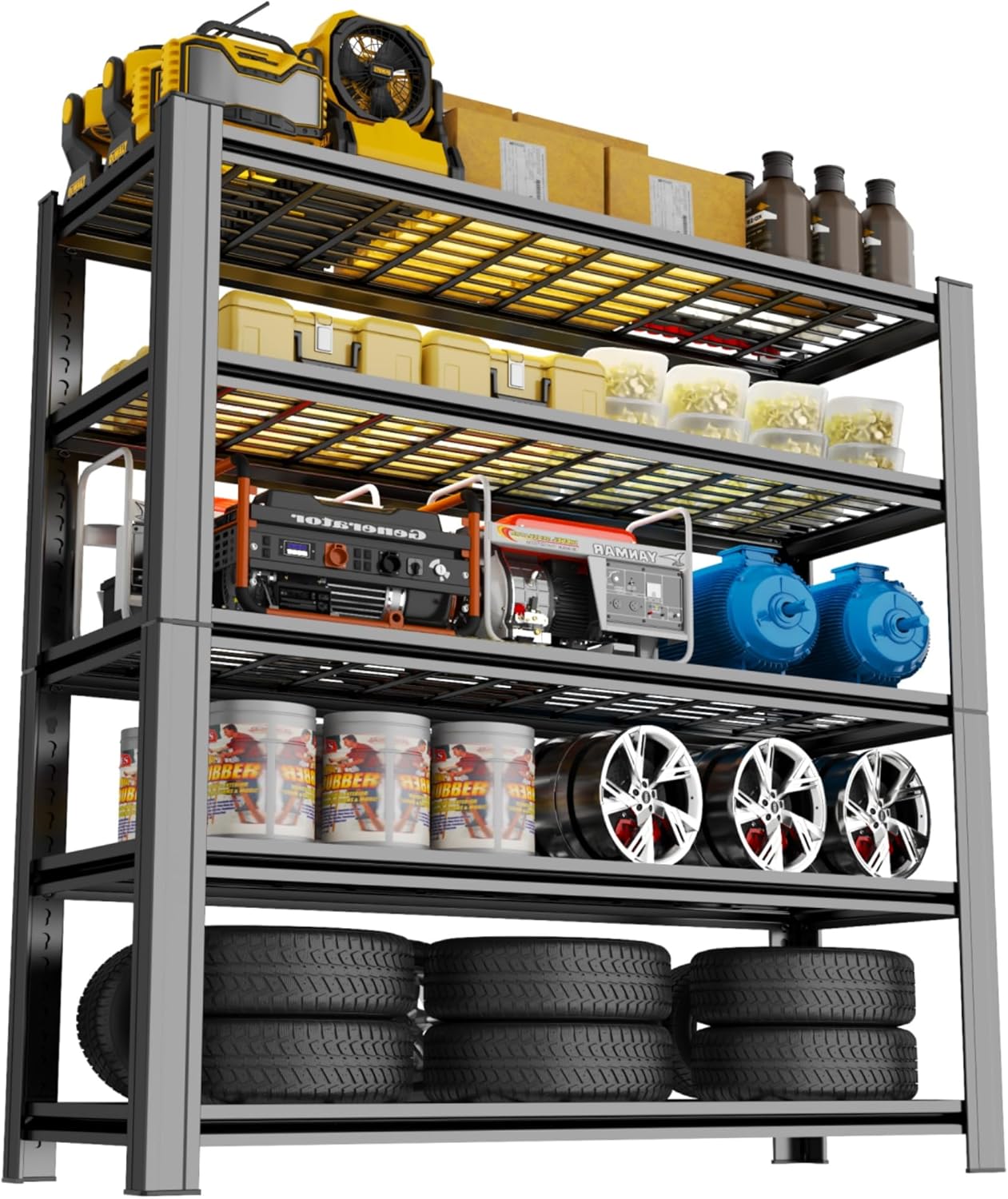 Heavy Duty 5-Tier Wire Shelving Unit for Garage and Kitchen