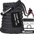 Battle Ropes for Home Gym 1.5in 40ft - Heavy Training Rope
