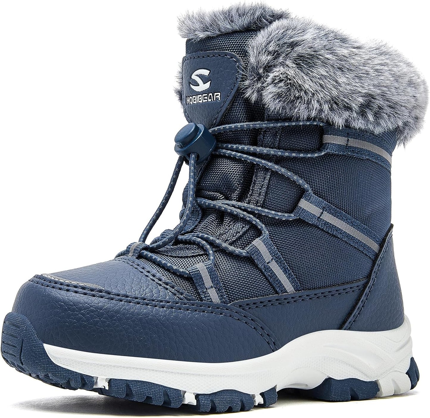 HOBIBEAR Boys Girls Toddler Snow Boots Waterproof Slip Resistant
