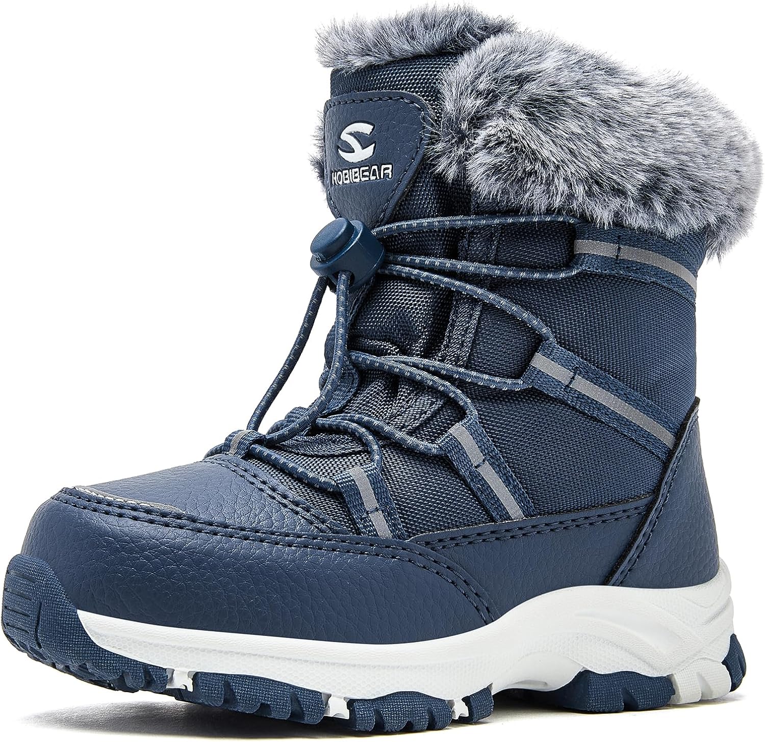 HOBIBEAR Boys Girls Toddler Snow Boots Waterproof Slip Resistant