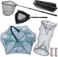Foldable Fishing Net 3-Piece Set - Telescoping Landing Net & Crab