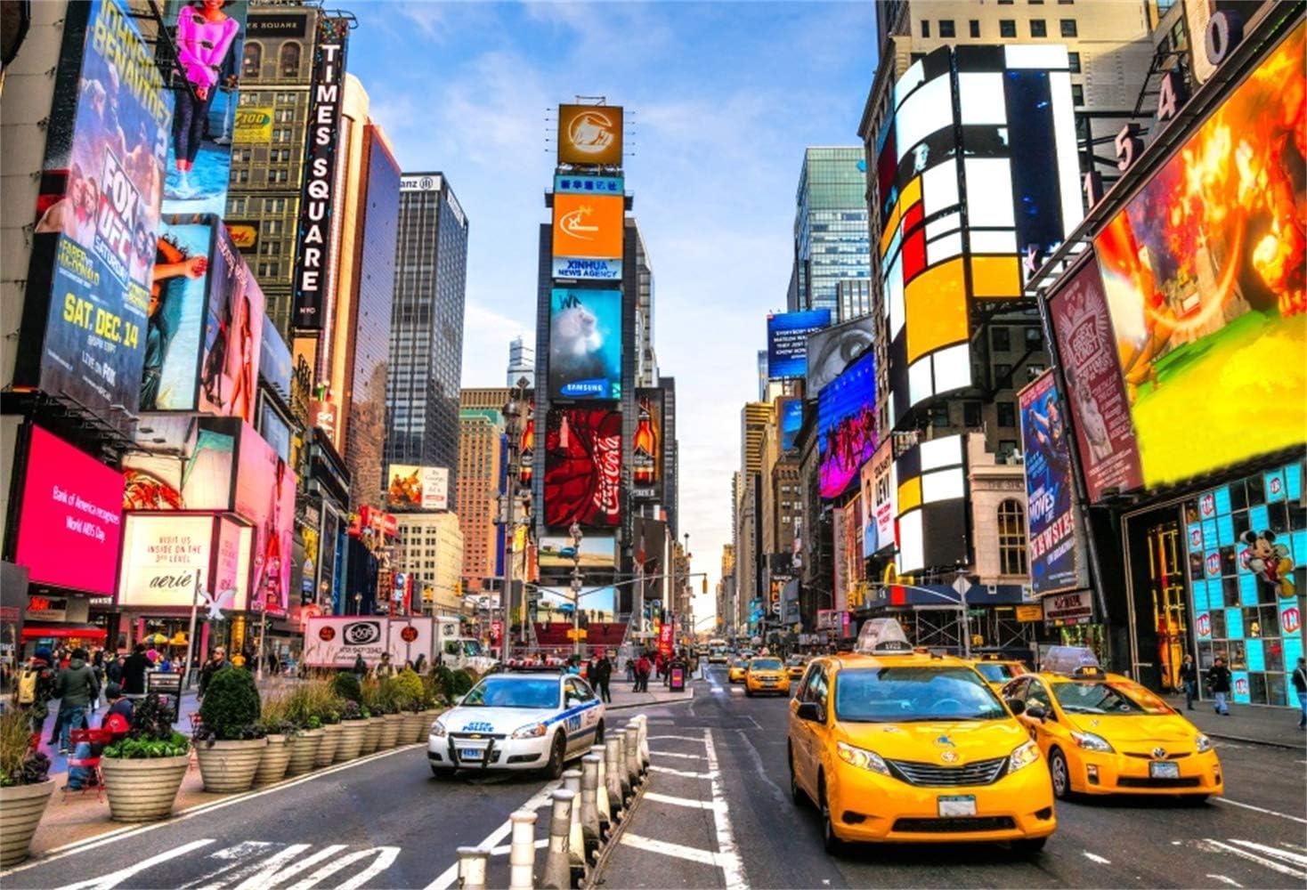 Laeacco 10x8ft New York Times Square Vinyl Photography Backdrop