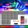 16PCS Chasing Effect Motorcycle RGB LED Lights Kit - App + Remote