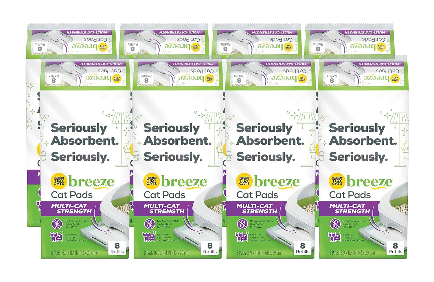 Tidy Cats Breeze Pads Refill Pack for Multi Cat Litter System
