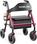 Walkers for Seniors with Seat and Big Wheels - Compact Rollator
