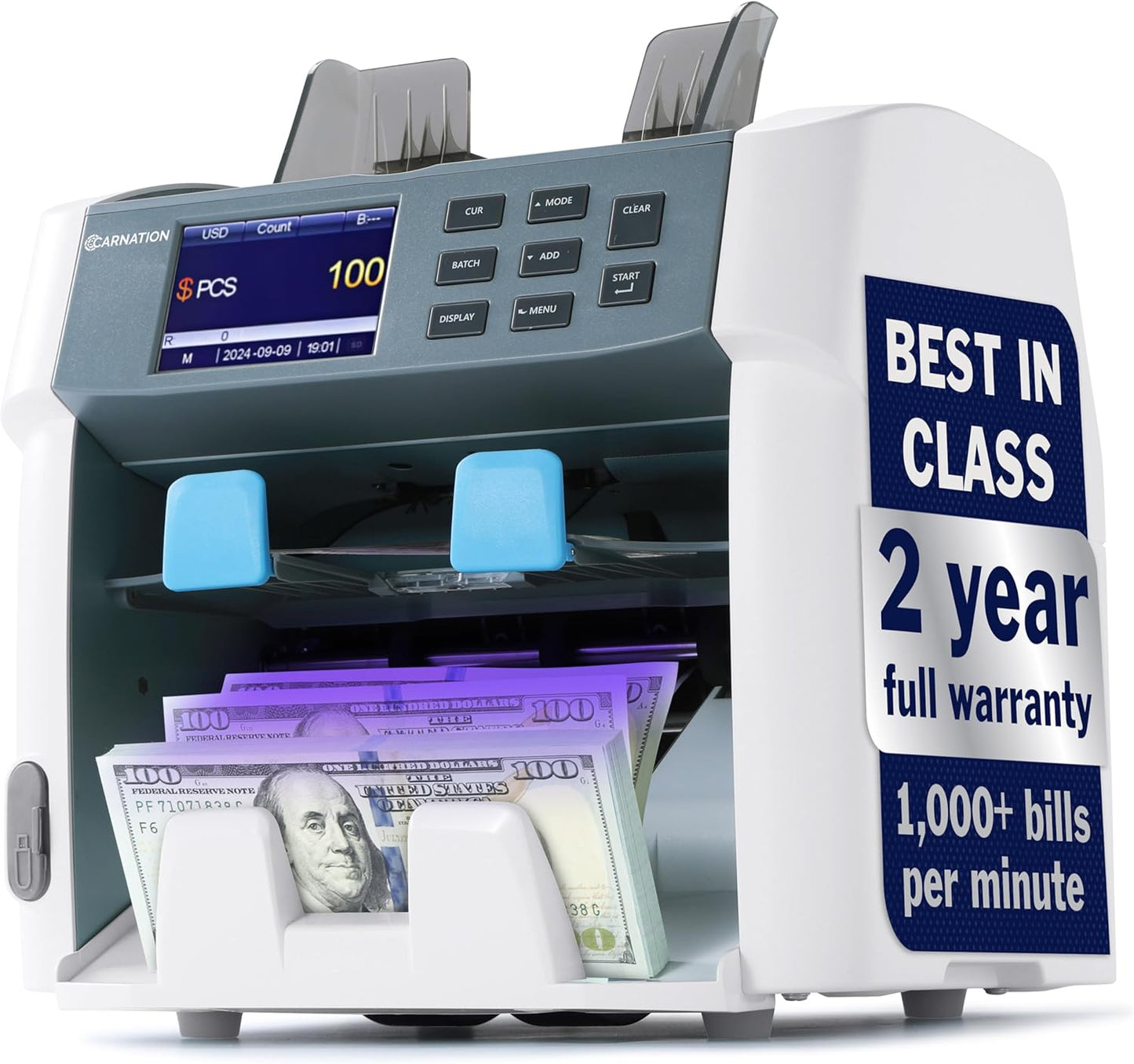 CARNATION CR1450 Multi-Currency Bill Counter with Detection