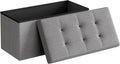 30 in Folding Storage Ottoman Bench - Sturdy Storage & Seating