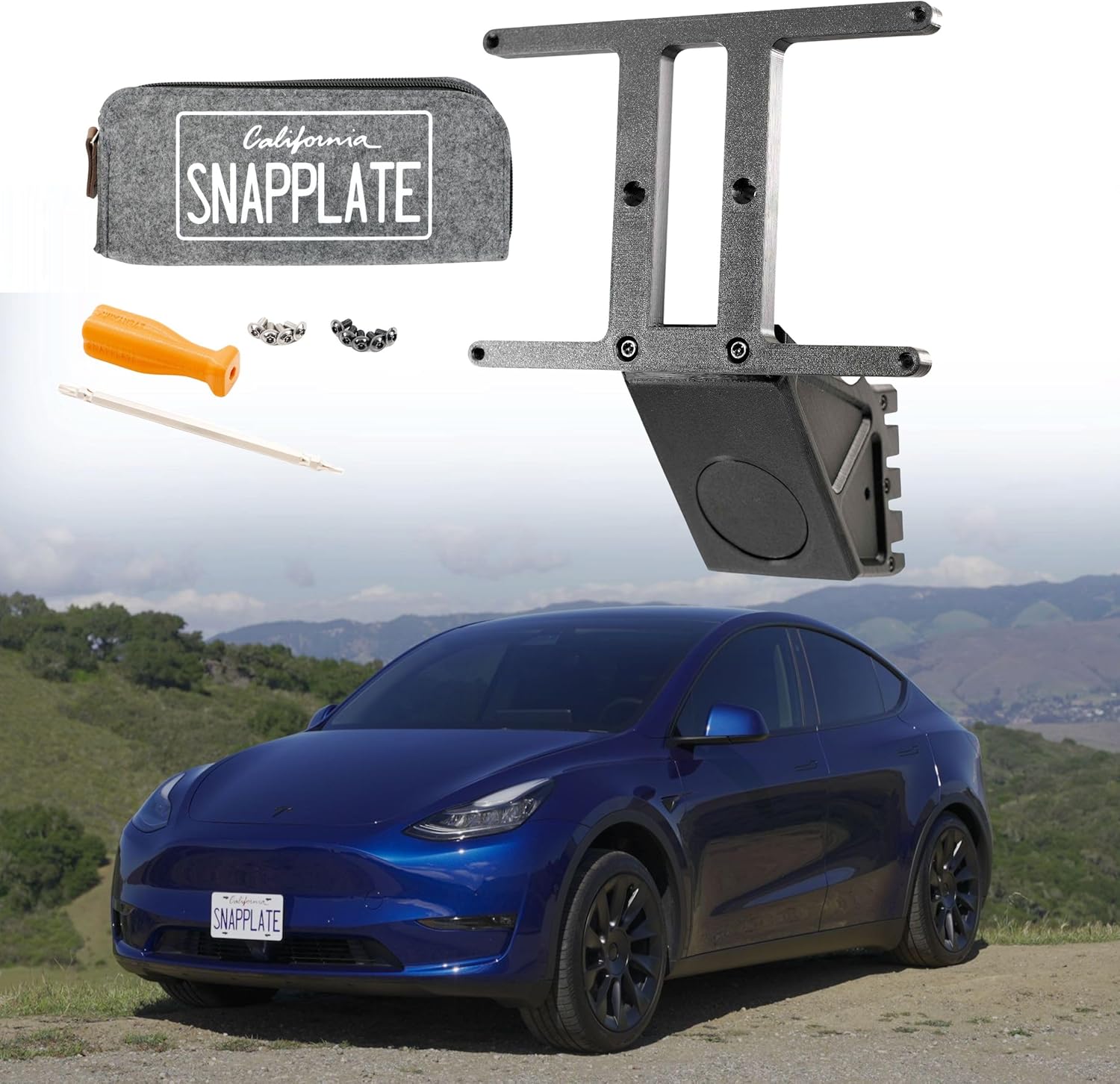 SnapPlate+ Front License Plate Holder for Tesla Model Y 2020-2025