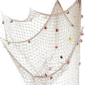 Rosoz Nature Fish Net Wall Decoration with Shells - Ocean Themed