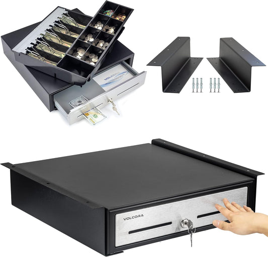 Manual Push Open Cash Register Drawer with Metal Bracket
