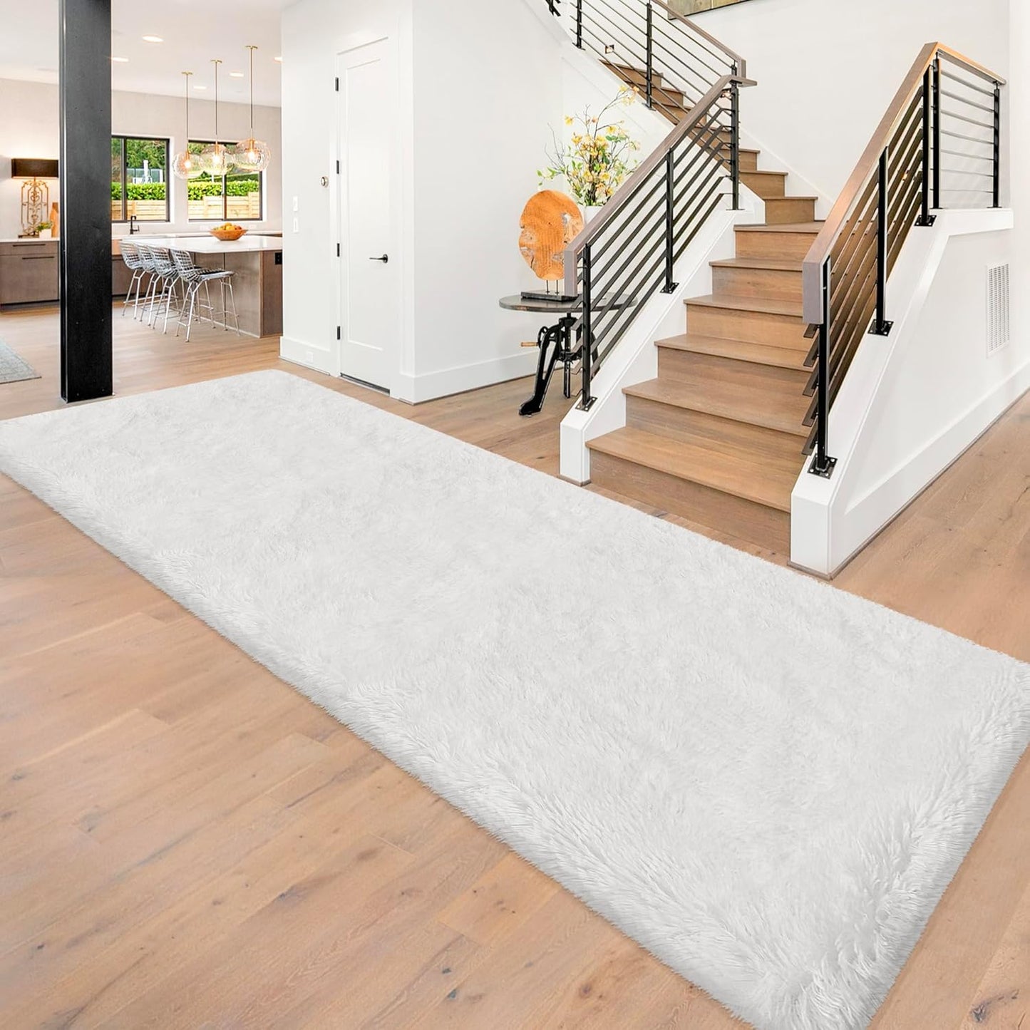 Fluffy Runner Rug for Bedroom 3x10ft Soft Area Rug Decor