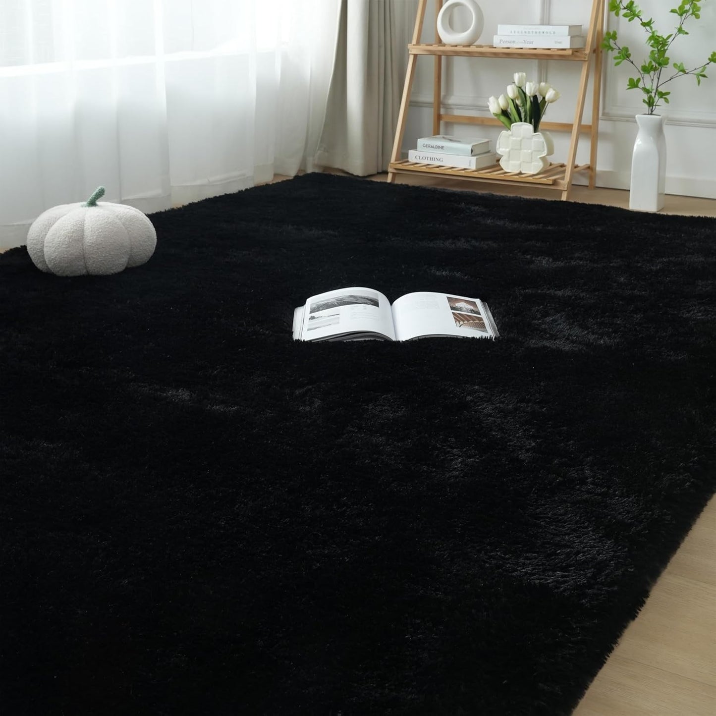 Fluffy Area Rug 5x7 Bedroom - Soft Plush Shag Carpet for Home