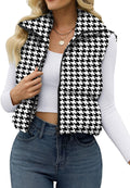 Women's Crop Puffer Vest Lightweight Sleeveless Jacket - Warm Style