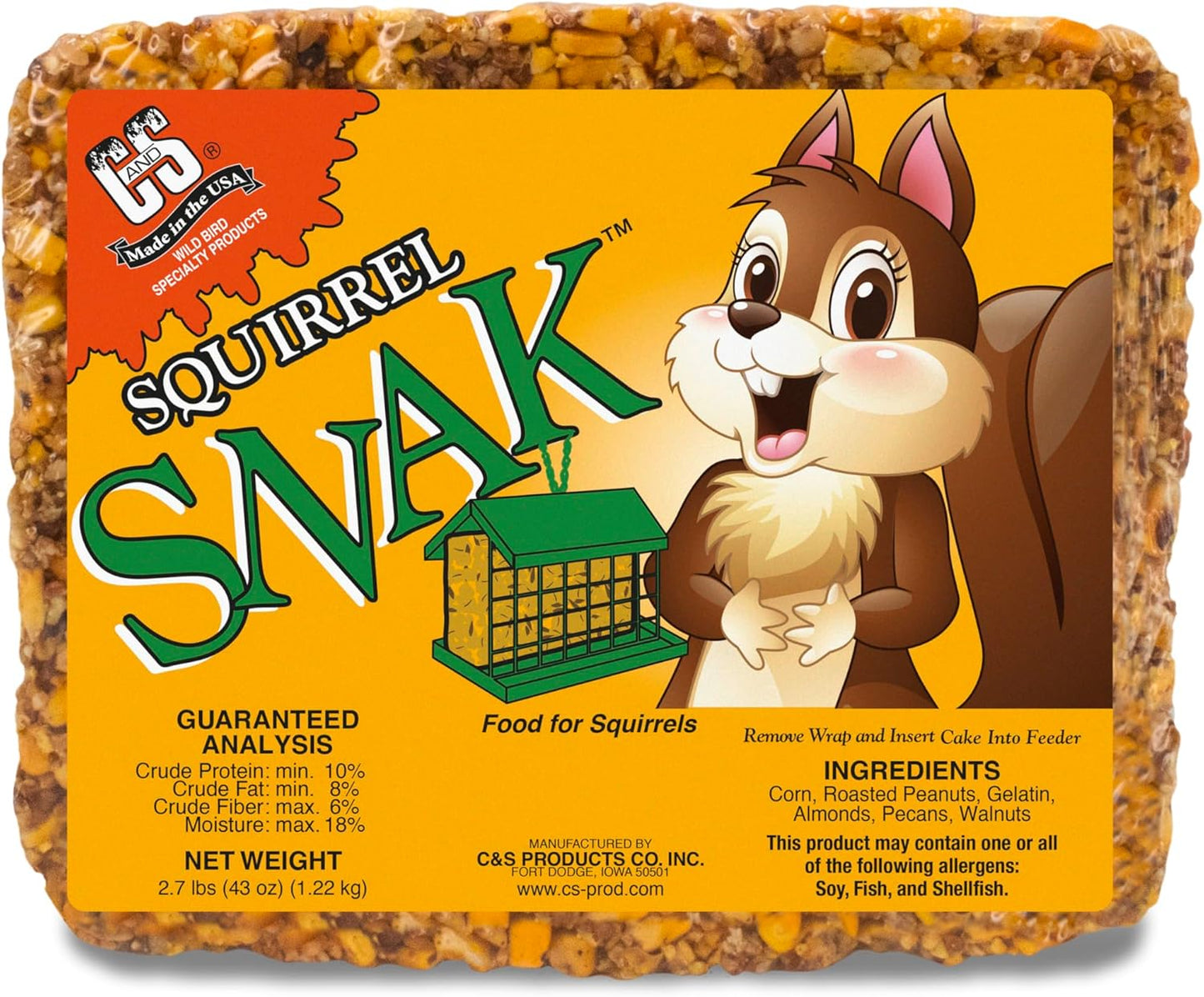C&S Squirrel Snak 6 Pack - Perfect for Backyard Wildlife Feeding