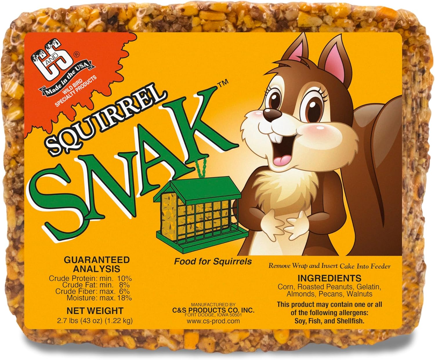 C&S Squirrel Snak 6 Pack - Perfect for Backyard Wildlife Feeding