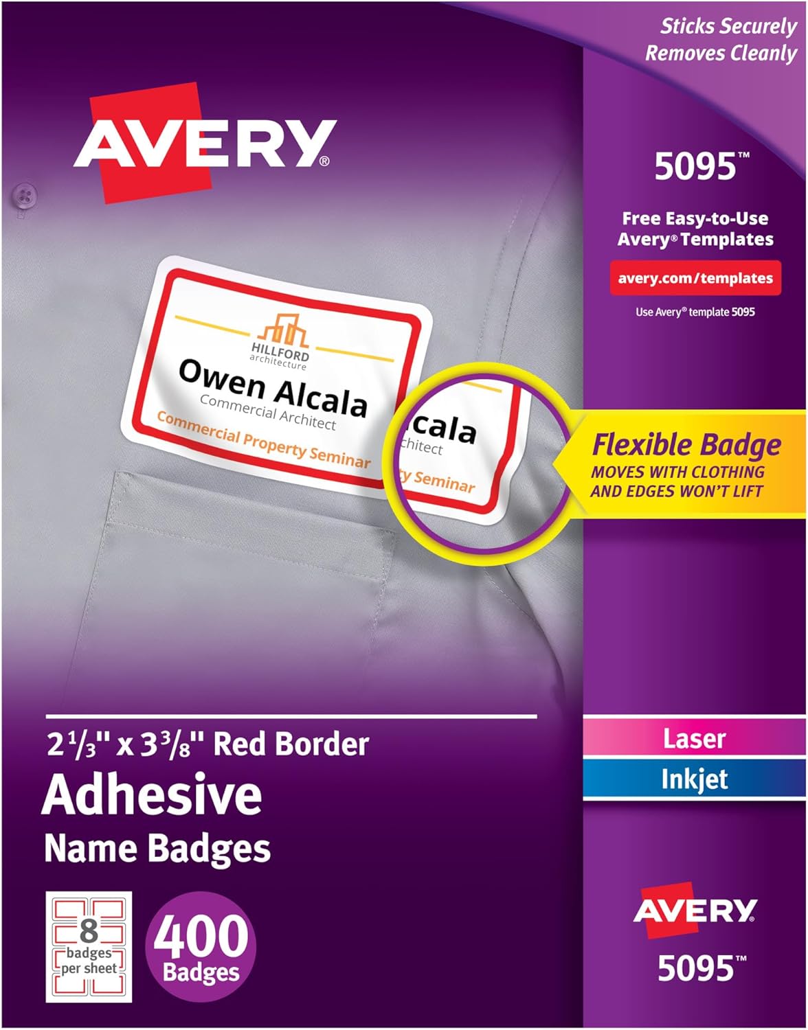 Avery Flexible Printable Name Tags for Professional Use