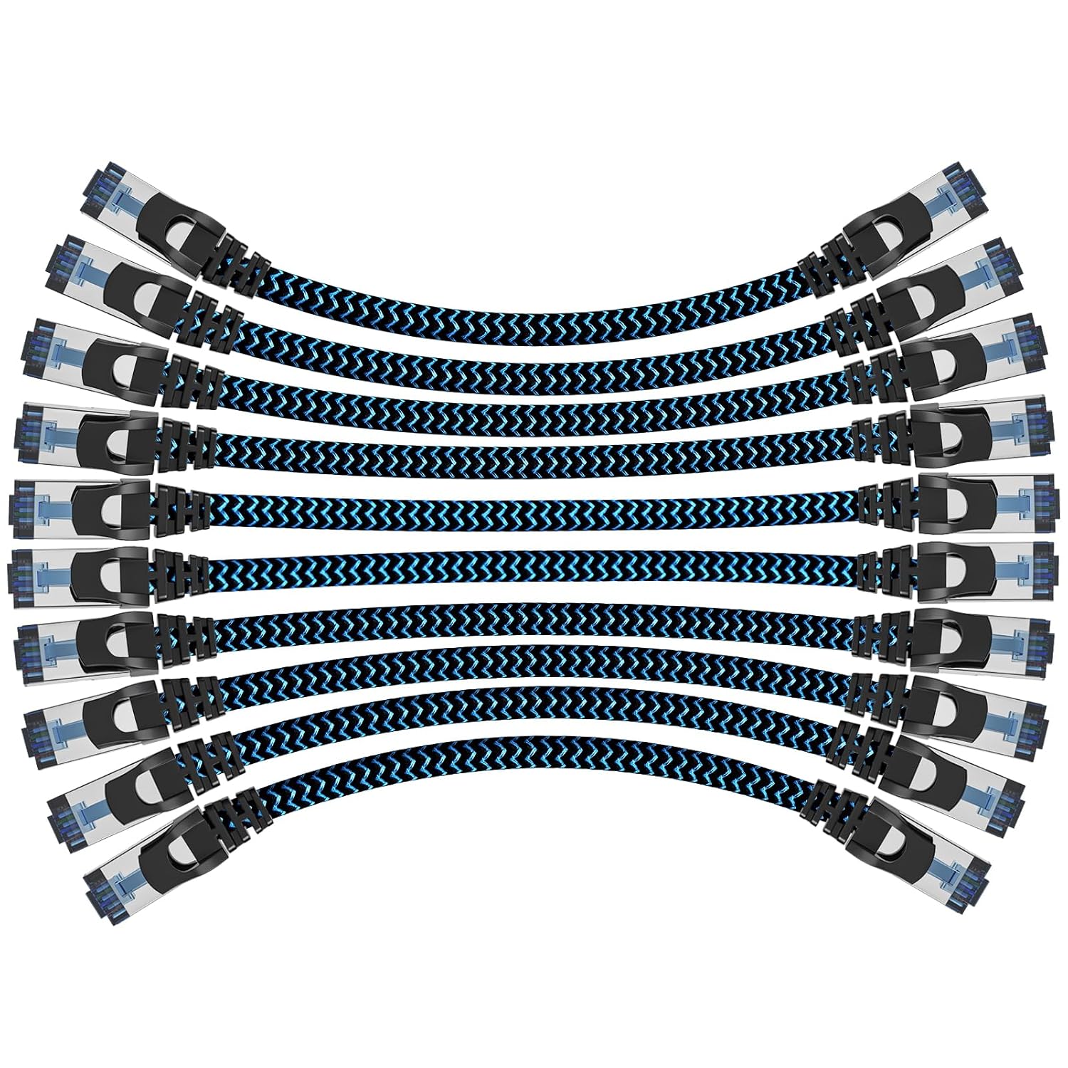 Ultra-Fast CAT8 Ethernet Cable 3 ft x10 Pack - 40Gbps Speed! 