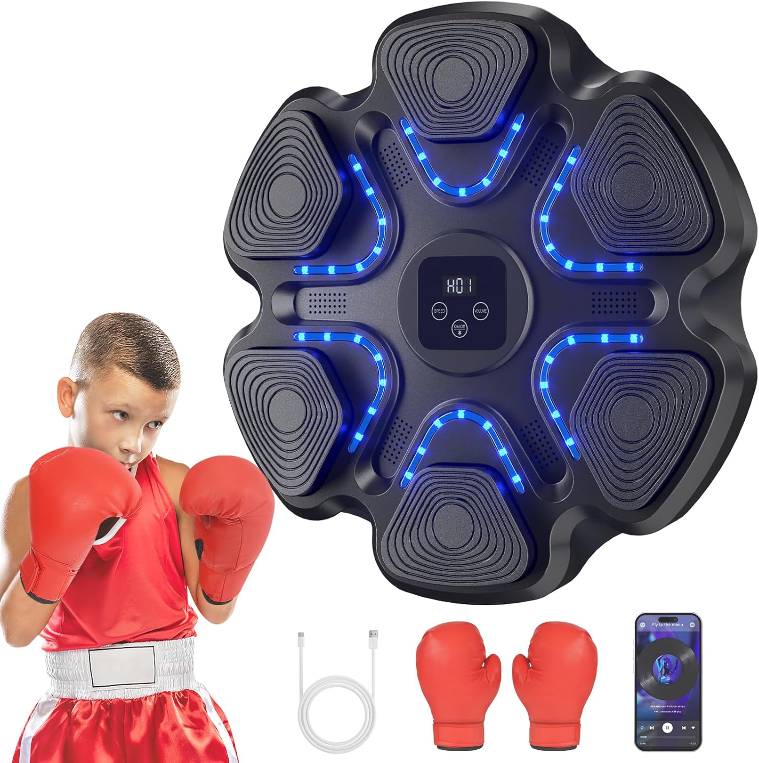 Music Boxing Machine for Kids and Adults - Fun Workout Tool