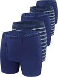 Big & Tall Men's 5-Pack Boxer Briefs 3XL-7XL - Cotton Stretch Fit
