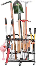 Garden Tool Organizer with Wheels and Storage Hooks - Corner Rolling