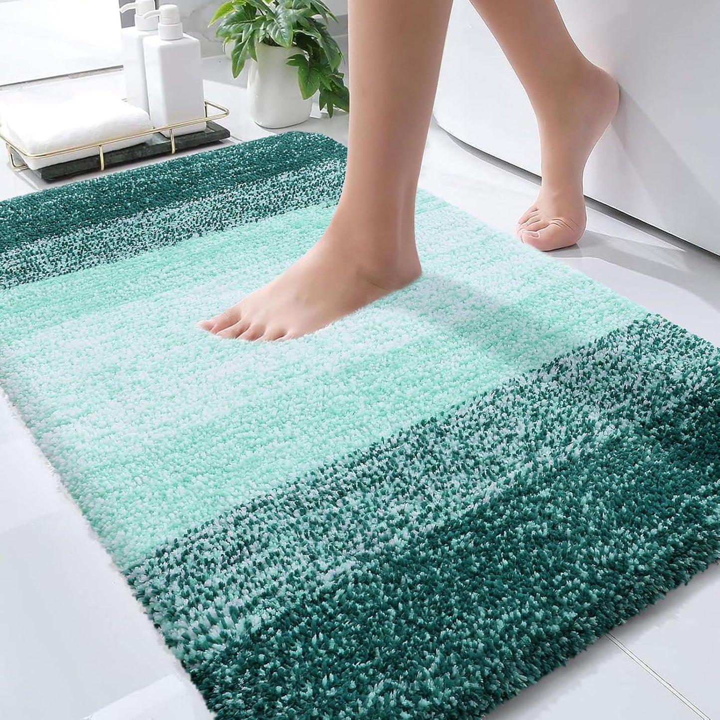 OLANLY Extra Soft Microfiber Bathroom Rugs Mat for Home Decor