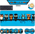 Ergonomic Wrist Rest & Mouse Pad Set for Pain Relief | Cute Owl Design