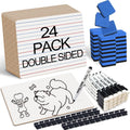 Set of 24 Dry Erase Boards 9x12 Lined & Double Sided - Classroom Pack