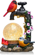 Garden Red Cardinal Bird Statue with Solar Light - Outdoor Accent