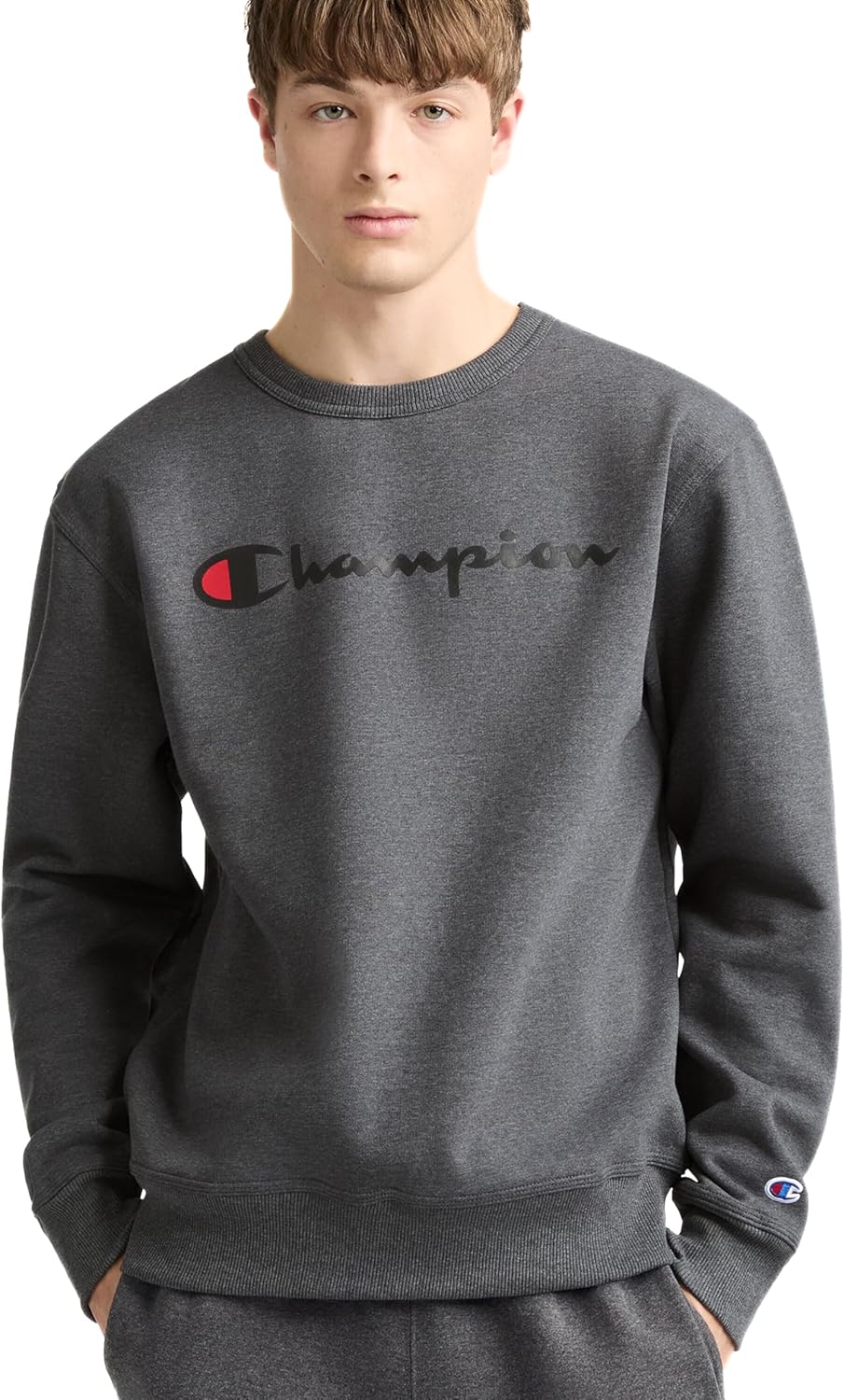 Champion Men's Fleece Midweight Crewneck Sweatshirt for Comfort