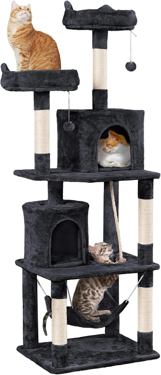 Yaheetech Cat Tree 70.5in Climbing Tower for Indoor Cats