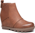 Athlefit Women's Wedge Boots Comfortable Ankle Wedge Booties look