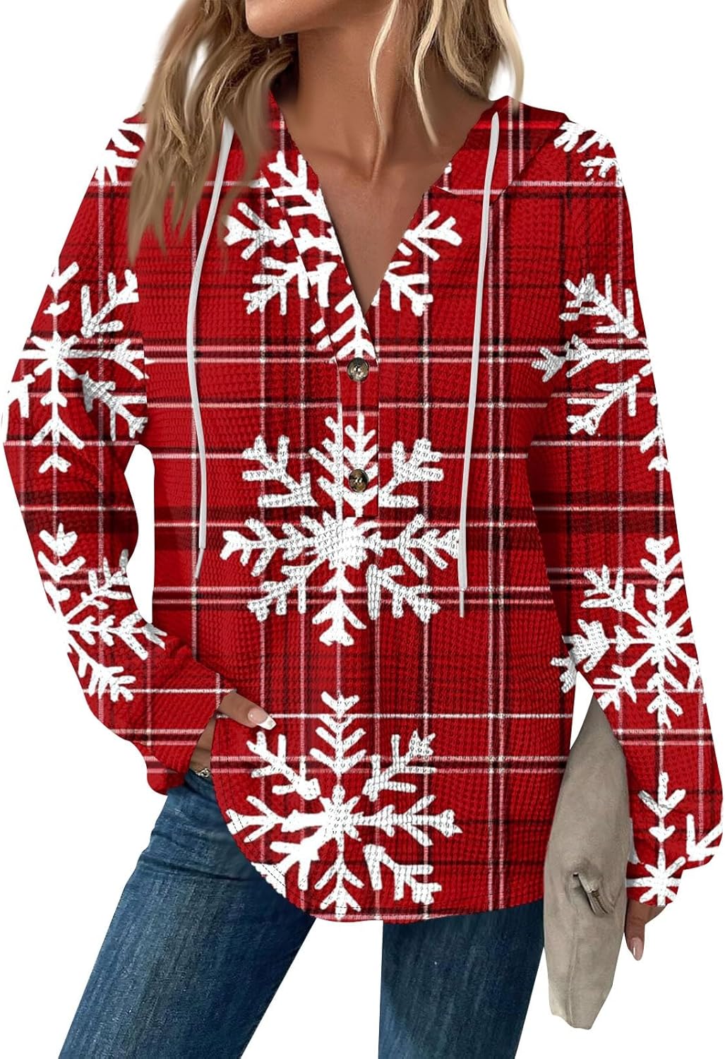 Trendy V-Neck Hoodie: Cozy & Stylish