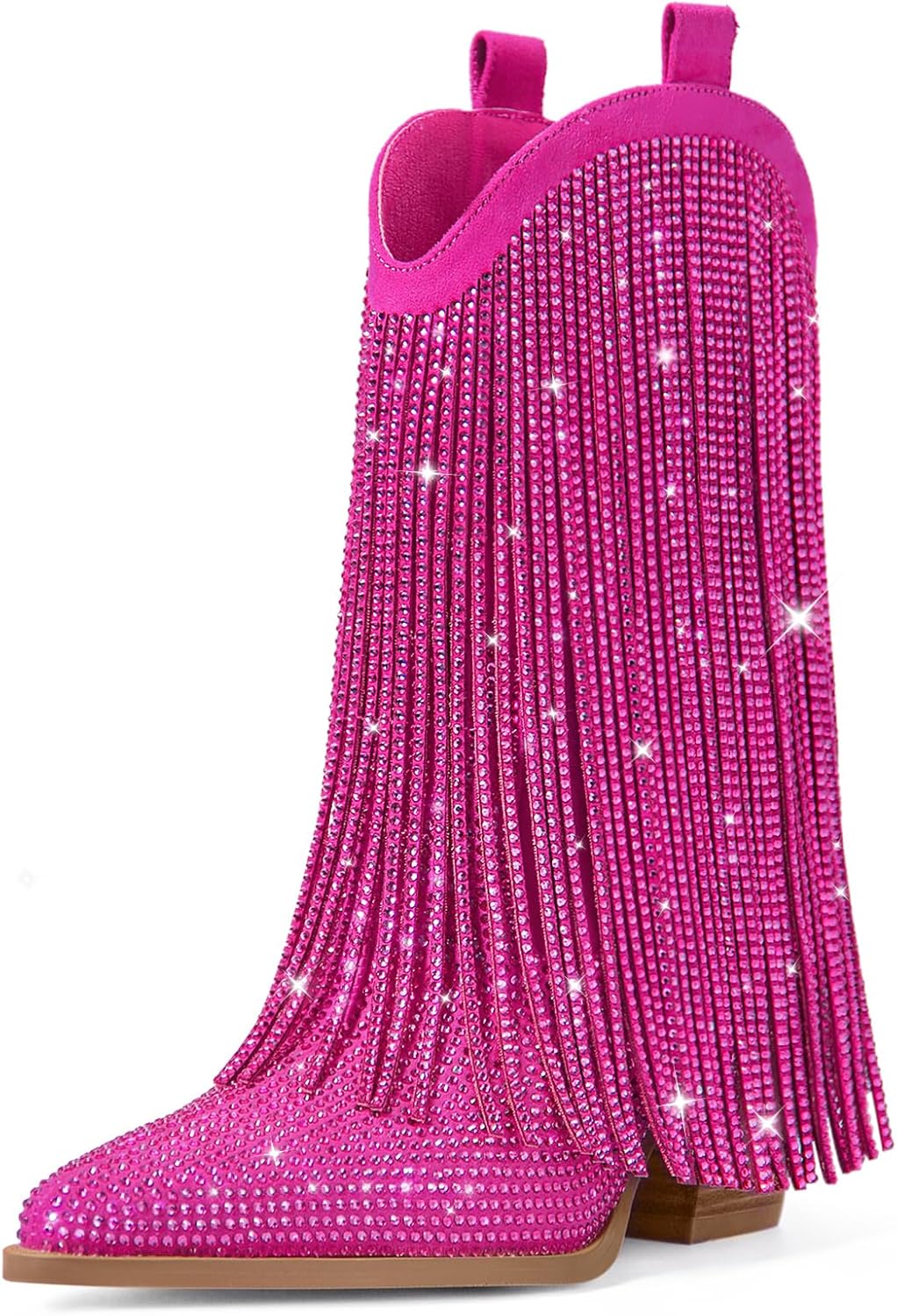 Ouepiano Cowboy Boots for Women - Stylish Pink Western Footwear