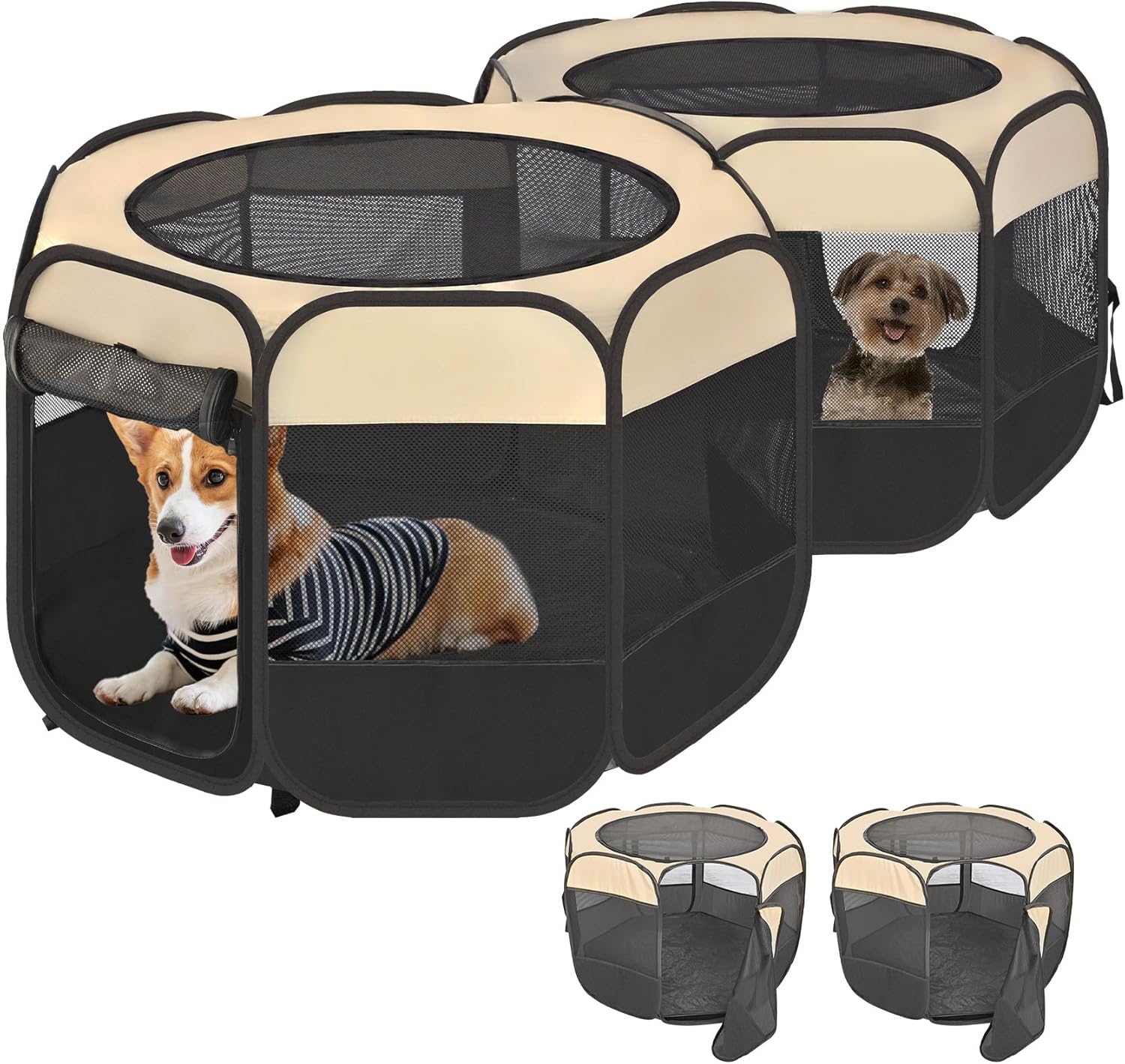 2-in-1 Pop Up Cat Playpen for Indoor and Outdoor Use