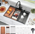 33x22 Drop In Kitchen Sink Black - Spacious 33 in Single Bowl