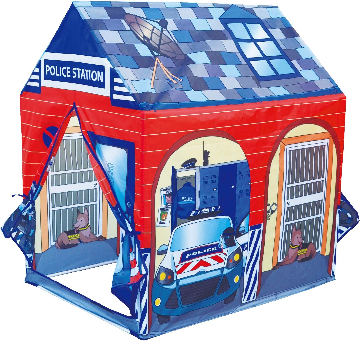 Superhero Police Station Play Tent - Kids' Pretend Fun!
