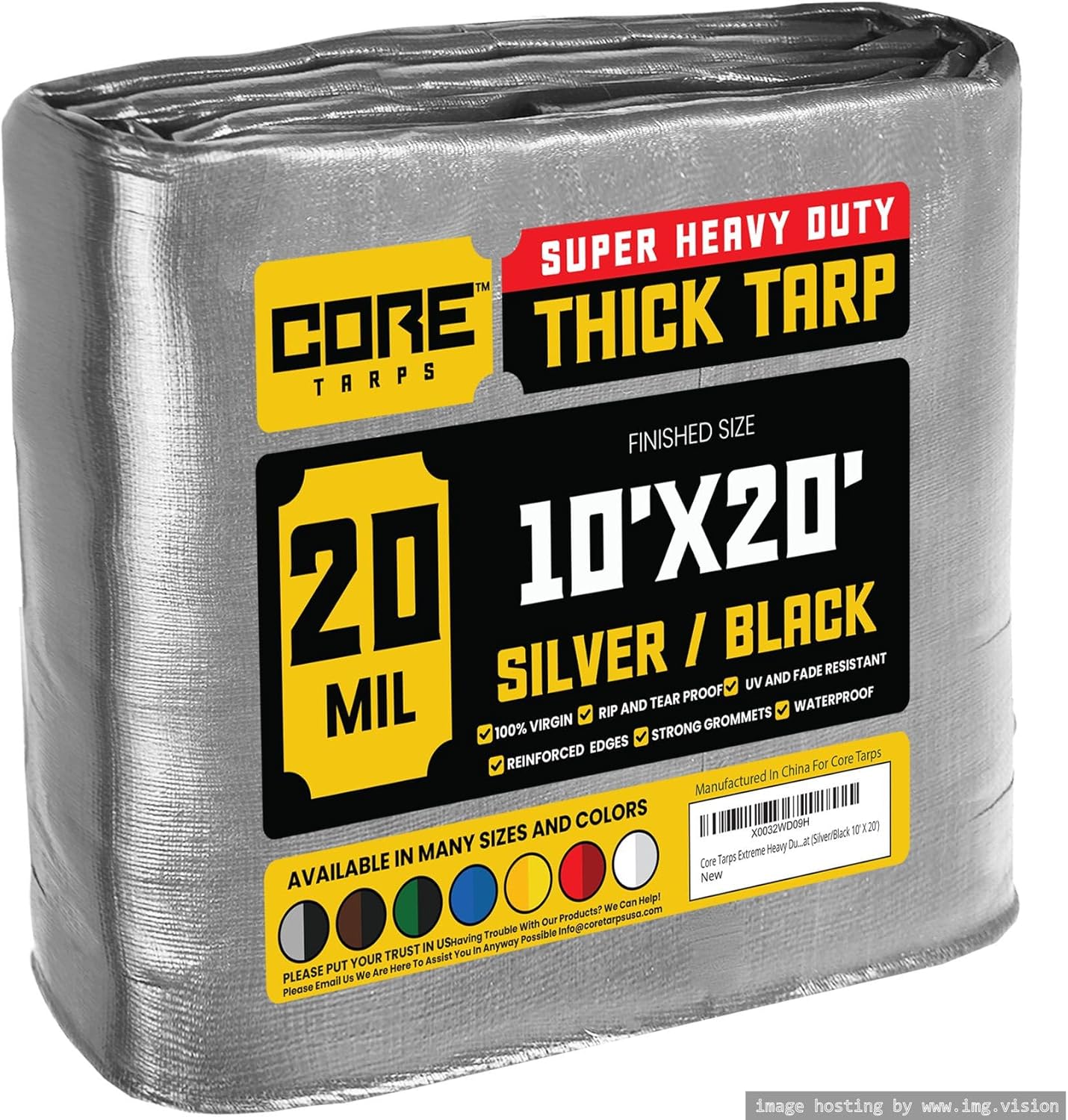 Core Tarps Extreme Heavy Duty 20 Mil Tarp Cover for All Needs