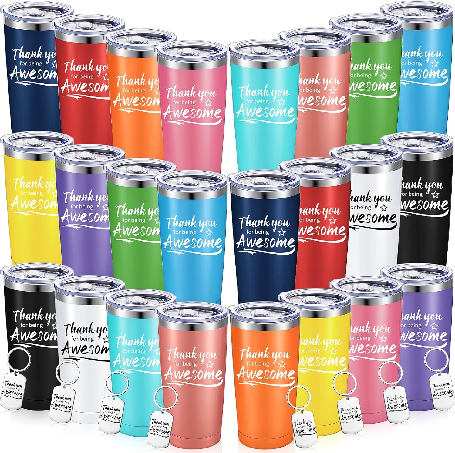 Thank You for Being Awesome Tumbler Set for Appreciation Gifts