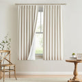 Natural Pinch Pleated Full Blackout Curtains 40in x 72in - Room