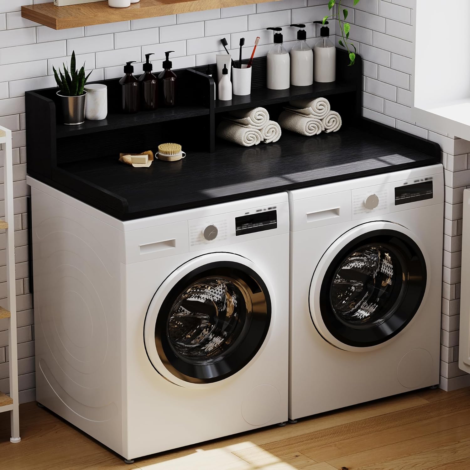 ChooChoo 2-Tier Washer Dryer Countertop for Efficient Organization
