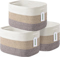 Cotton Rope Storage Basket 15x10x9 in - Foldable Shelf Organizer