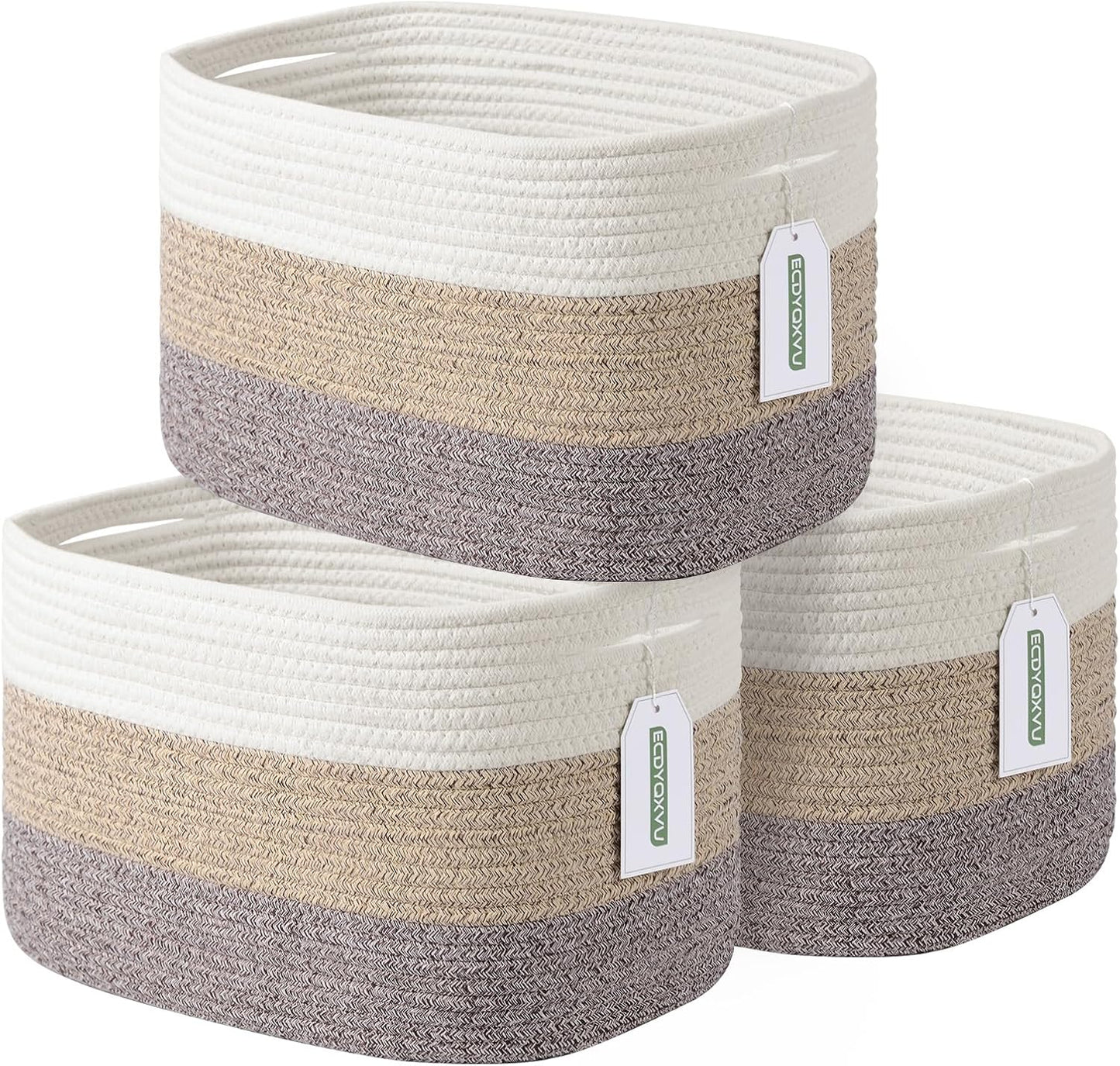 Cotton Rope Storage Basket for Home Organization and Style